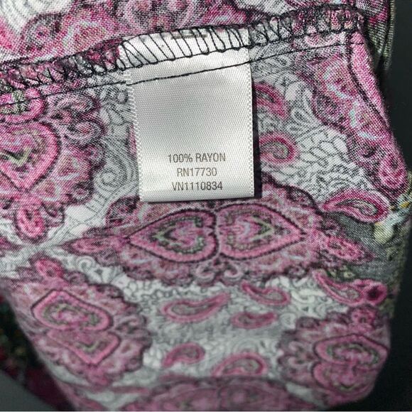 Xhilaration Womens Bho Paisley Elastic Waist V-Neck Dolman Midi Dress Medium - Picture 11 of 11